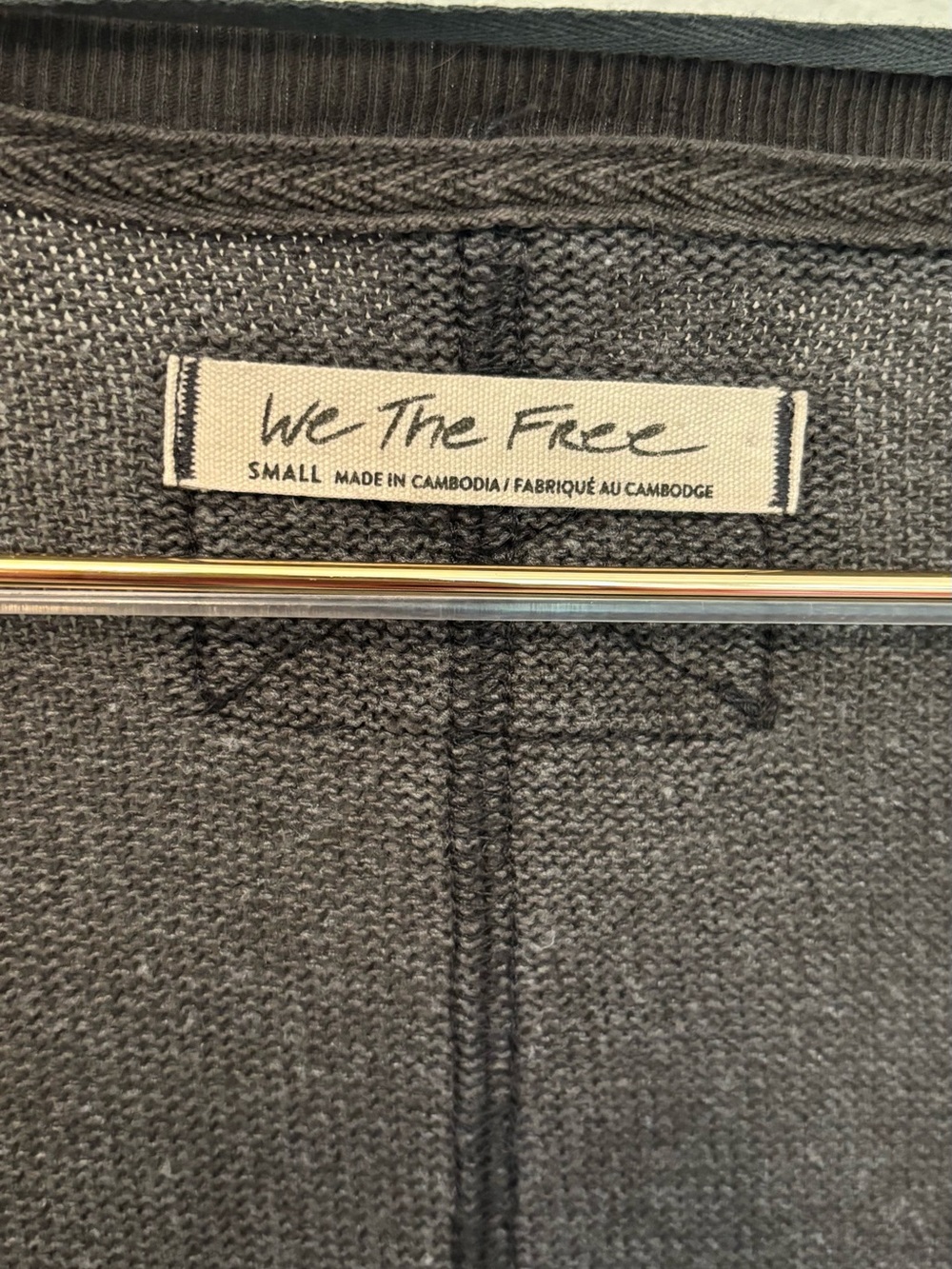 We The Free Charcoal Wrap Pullover Sweatshirt - Picture 5 of 5